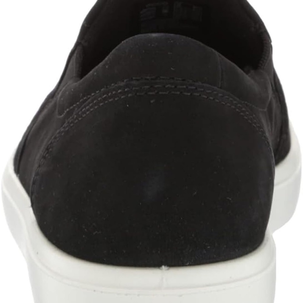 Ecco Women's Black leather Slip-On Sneakers - Picture 3 of 8